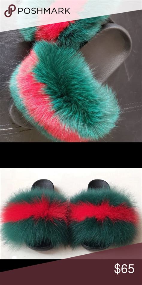 cheap gucci fluffy slides